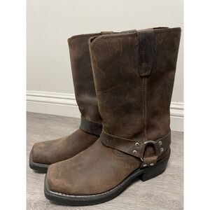 Durango Boots Men's 8.5EE 11" Crossroads Gaucho Harness Brown Leather Square Toe